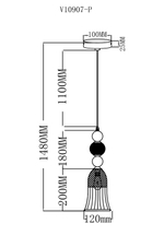 Светильник подвесной Moderli V10907-P Glassy