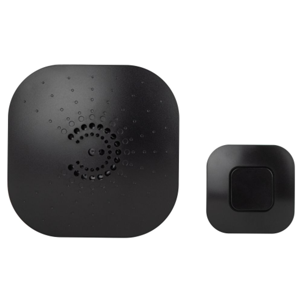 Звонок дверной ЭРА BIONIC Black беспроводной, черный, 6 мелодий | Электрозвонки беспроводные