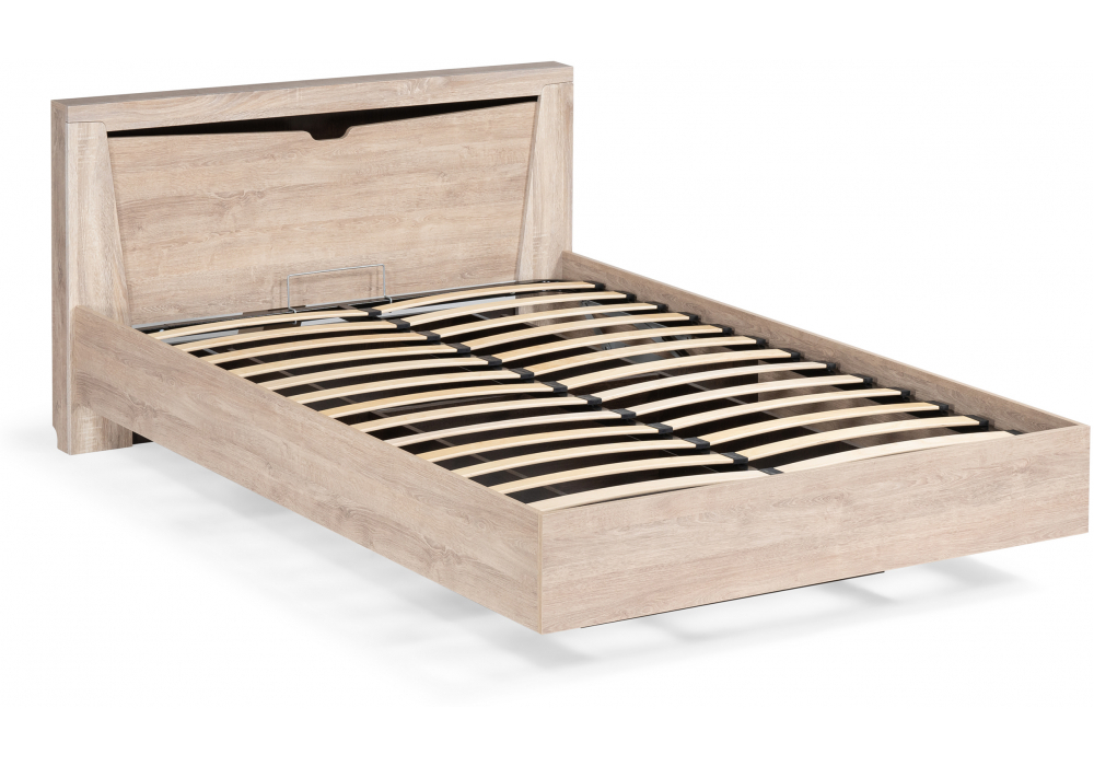 Кровать Woodville Магантия 140х200 сПМ парящая дуб баррик