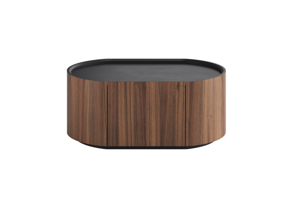 Тумба прикроватная Lagom 1 ящик ширина 60 см (орех, черный)