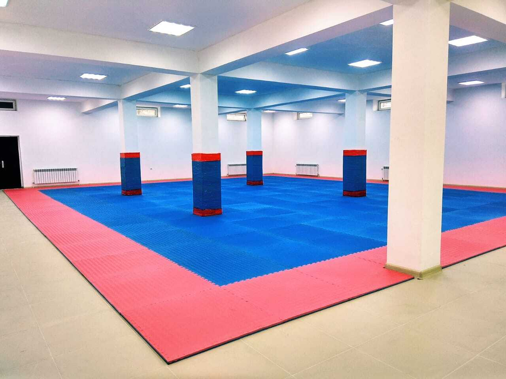 Будо-мат (татами) BABYPUZZ (1 плита 100x100x4см, 1кв.м./уп) "Красный"