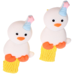 Зажимы для волос детские 2 шт «РОЗОВОЕ ОБЛАКО», утята, цвет как на фото, 2*3,5см