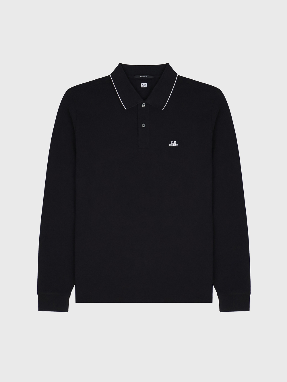 Поло с длинным рукавом C.P. Company Stretch Piquet Line Black