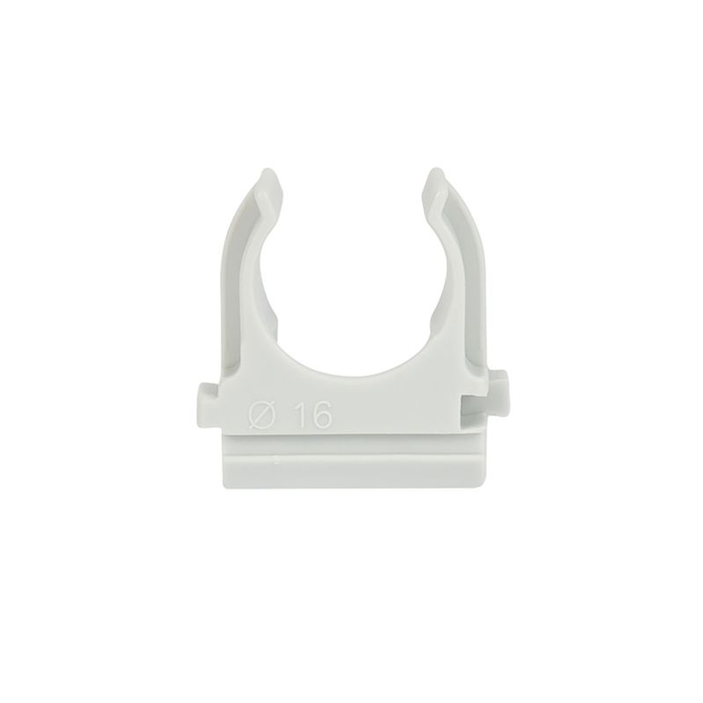 Крепеж-клипса для трубы 16 мм серая 10 шт