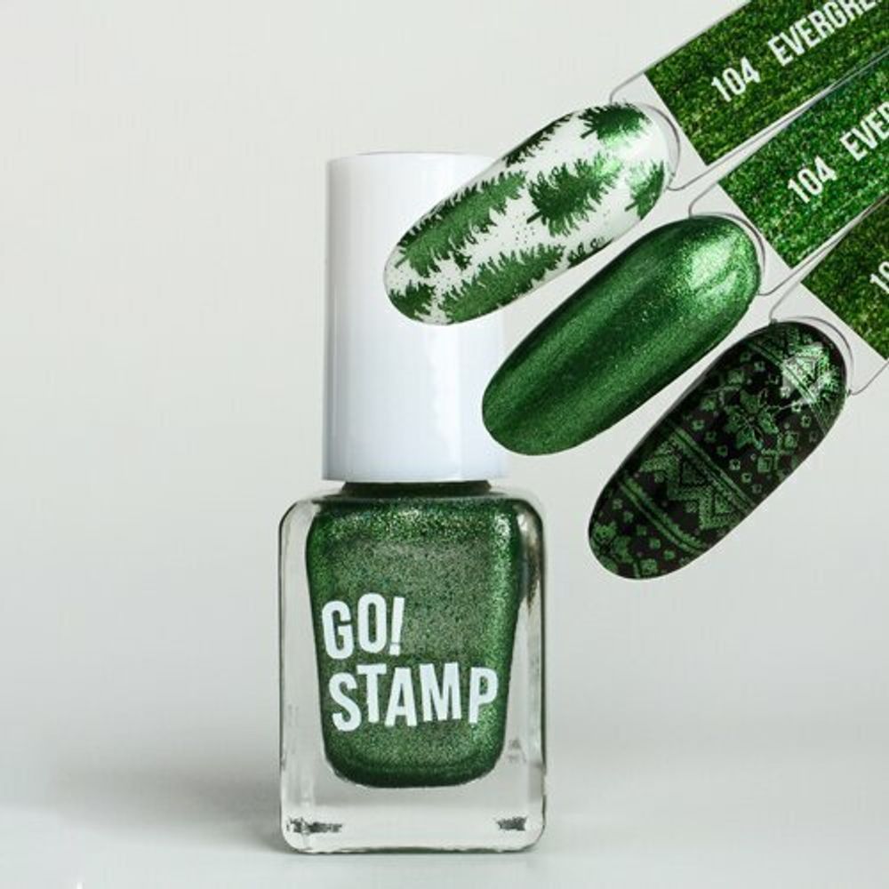 GO! Stamp Лак для стемпинга 104 Evergreen, 6 мл