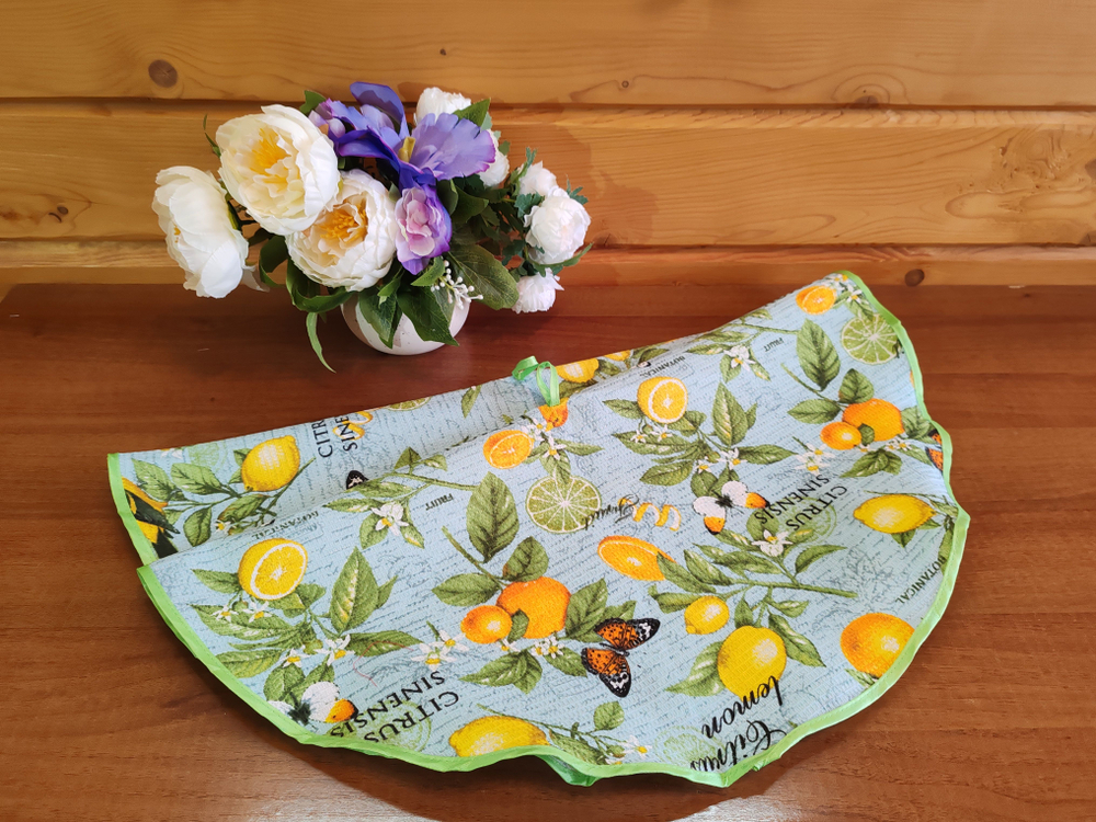 Полотенце кухонное, круглое, 2 шт, вафельное полотно