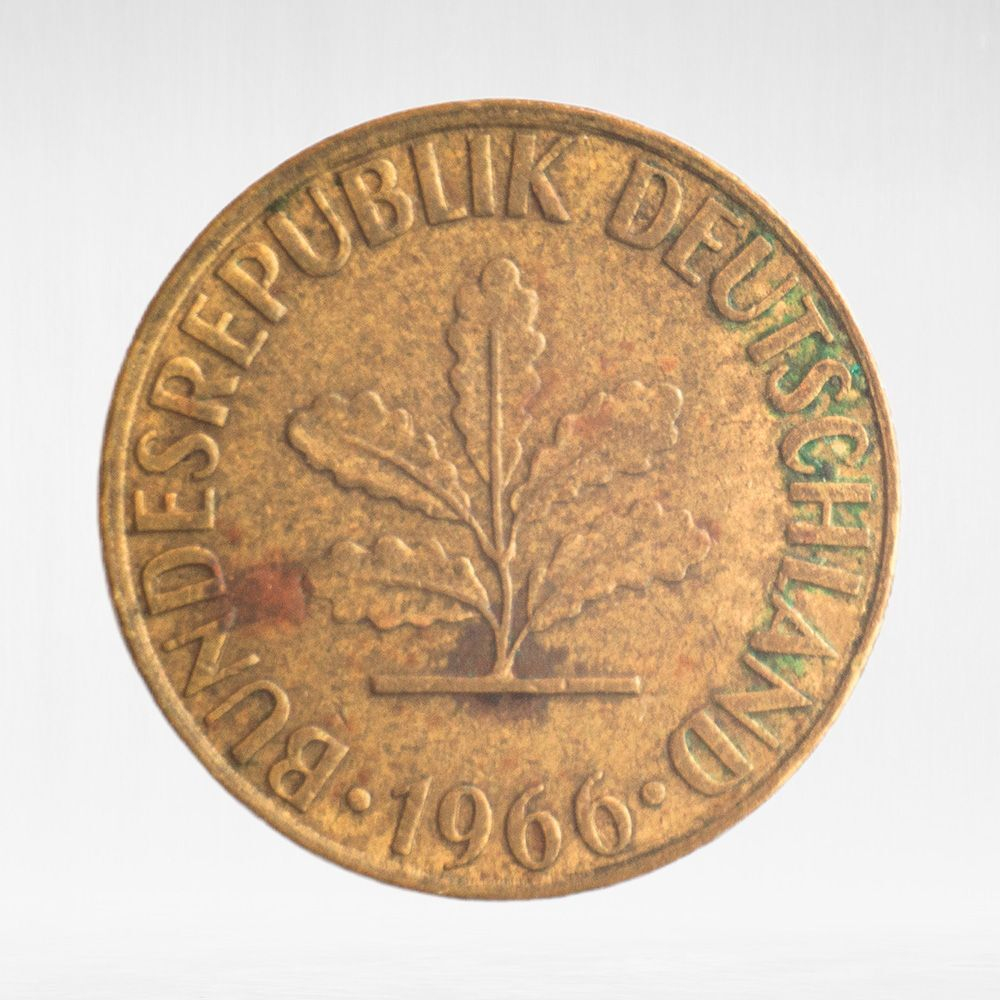 Germany, 5 Pfennigs, 1966, (Hamburg Mint - "J"), VF