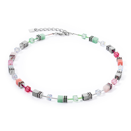 Колье Coeur de Lion Green-Pink 4023/10-0504