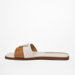 Кожаные шлепанцы Vittorio Virgili 6047 бежевый