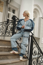 Upcycling куртка с волнами