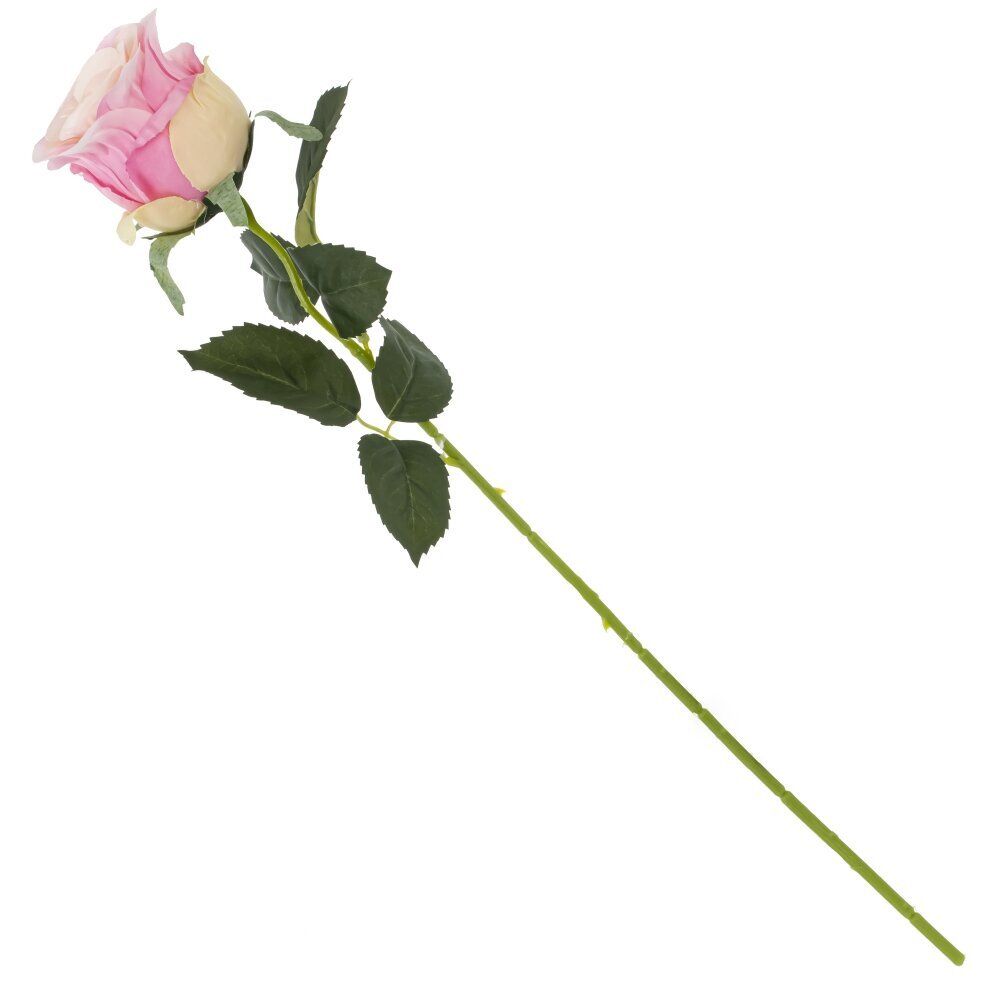 GAEM Цветок искусственный с каплями росы "Роза", L9 W8 H51 см