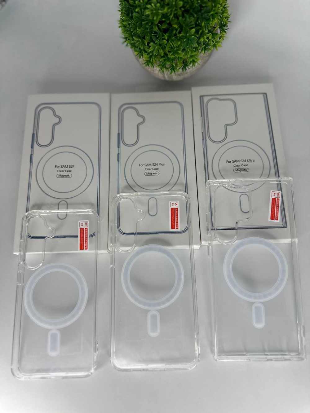 Прозрачный чехол MagSafe Clear Case без анимации для Samsung S25FE