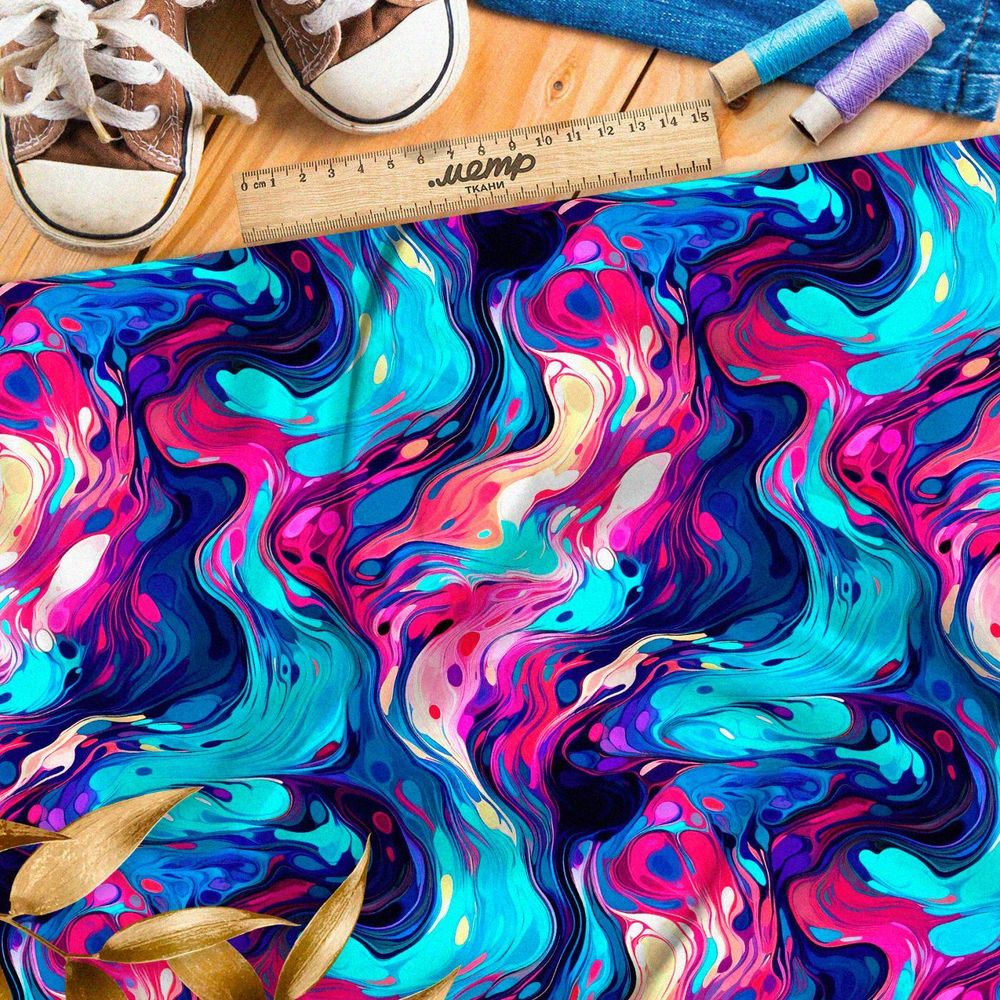 Ткань премиум таффета феерические иллюзии