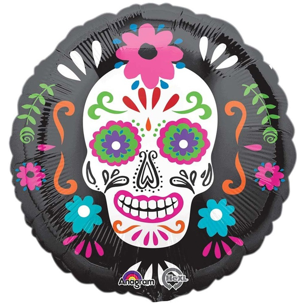Шар Фольгированный Череп веселый (Ассорти)