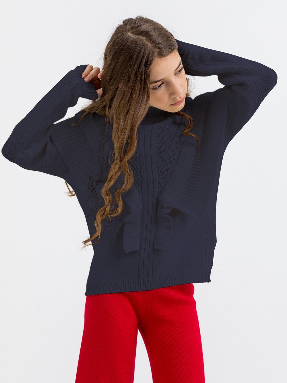 Джемпер синий для девочки арт. АТ727