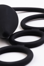 Тройное эрекционное кольцо 3см и 4см с анальным хвостом Erotist Toys Anal Plag with Cock Ring Drop Size S