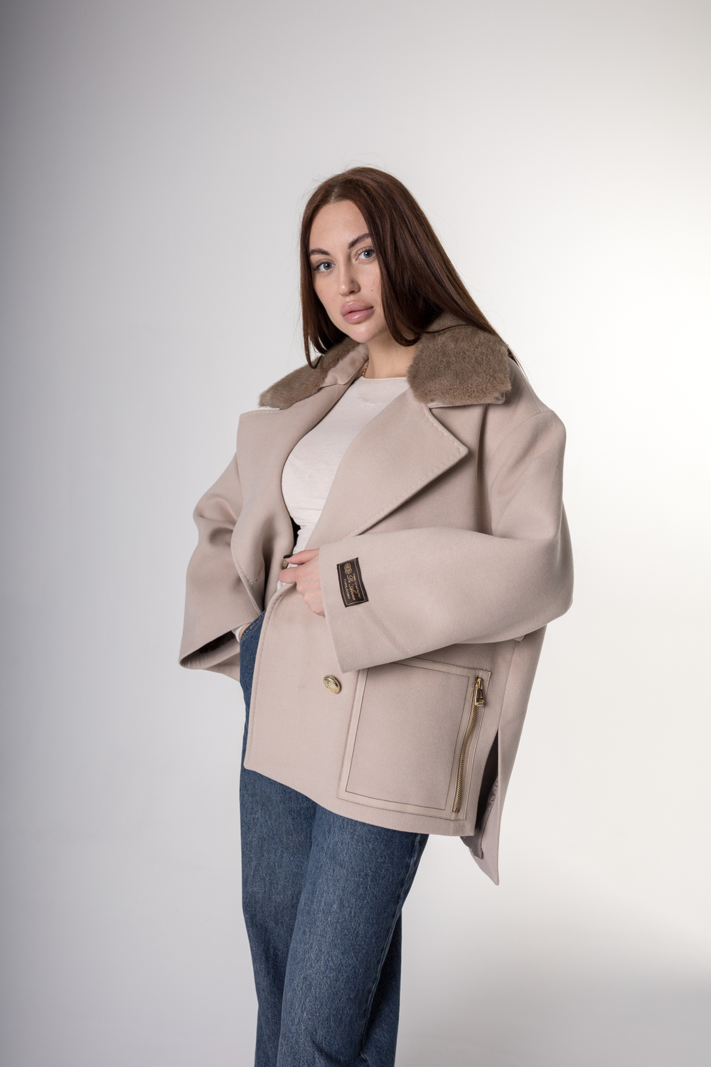 Пиджак демисезонный из кашемира бренда Di"Anna