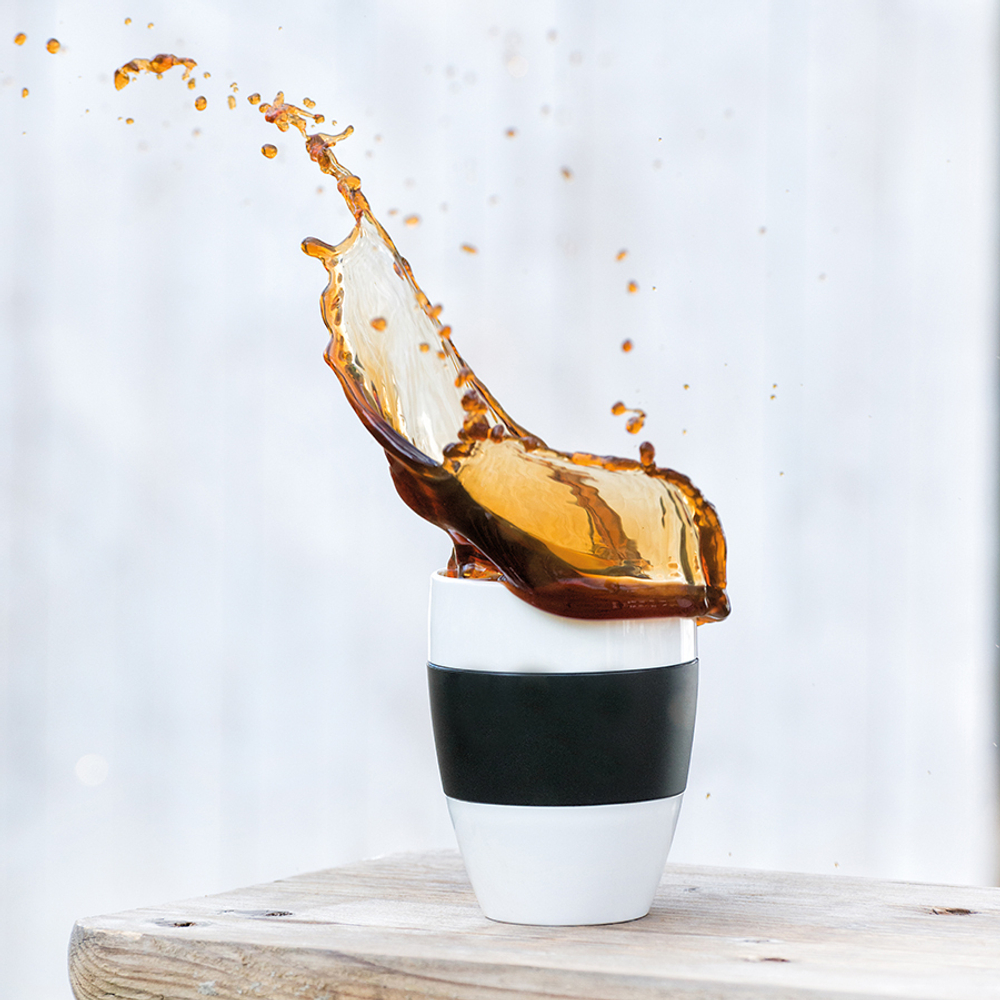 Термокружка aroma to go, 400 мл, черно-белая