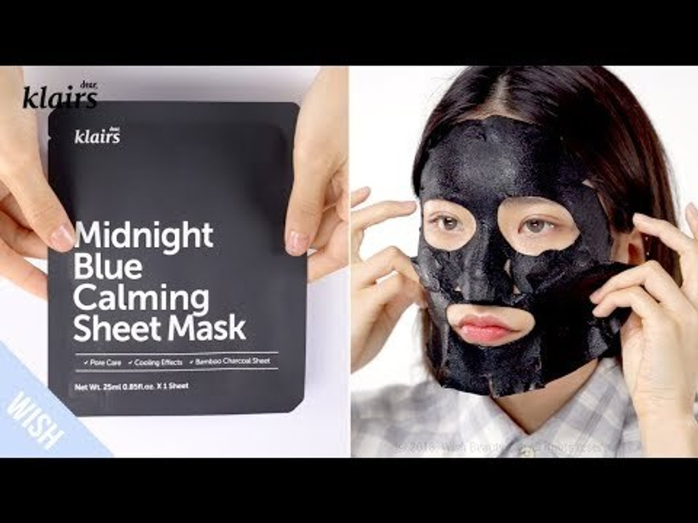 Маска тканевая с охлаждающим эффектом Dear, Klairs Midnight blue calming shee tmask, 25 мл