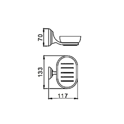 Мыльница стеклянная подвесная Haiba HB1502