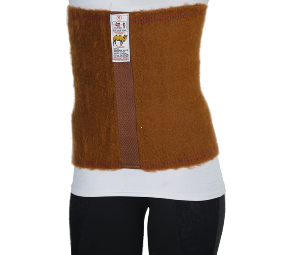 Пояс согревающий лечебный, ВЫСОКИЙ - 45 см, верблюжья шерсть, размер 8 - XXL