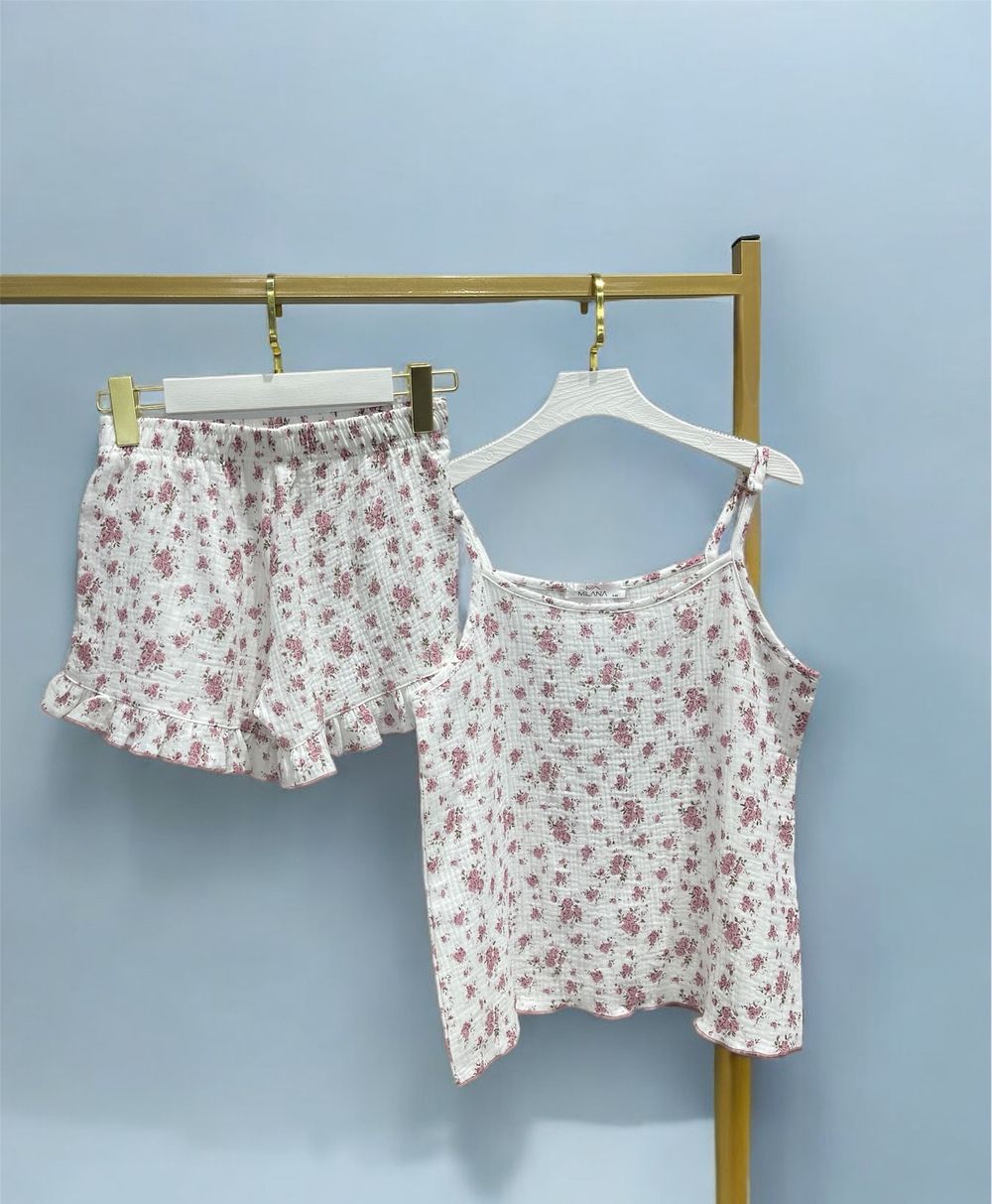 ДО Муслин Двойка Лямка Шорты Саммер