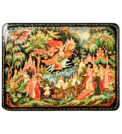 ШК-19/30-A Шкатулка в технике декупаж «Иван Царевич и серый волк» (15х11х3,5)