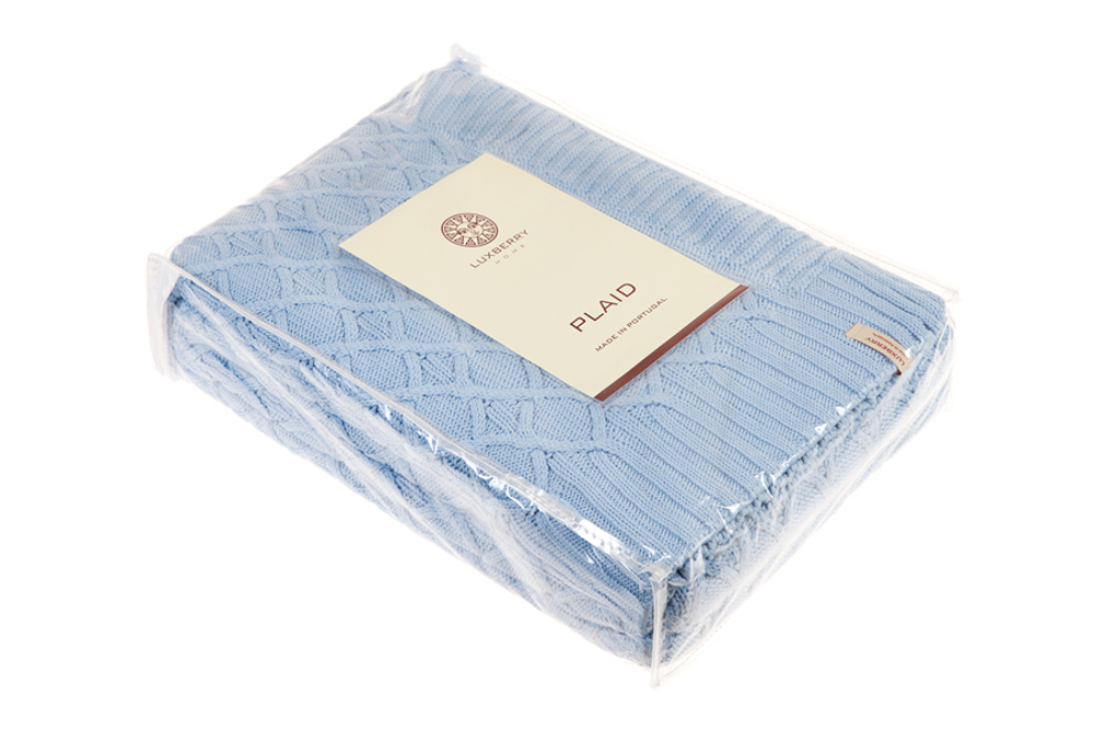 Элитный плед Lux 35 небесно-голубой от Luxberry Португалия