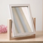 Фоторамка 13*18см вращающаяся с зеркалом, бежевая