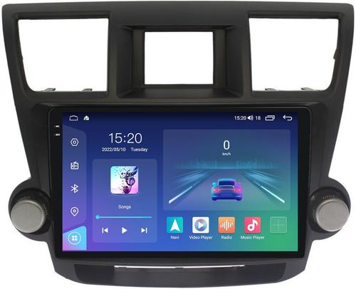 Магнитола для Toyota Highlander 2 2007-2013 XU40 (крутилки декоративные) - Parafar PF035T1LUX1RN2K на Android 13, Быстрая, QLED+2K, CarPlay, 4G SIM-слот