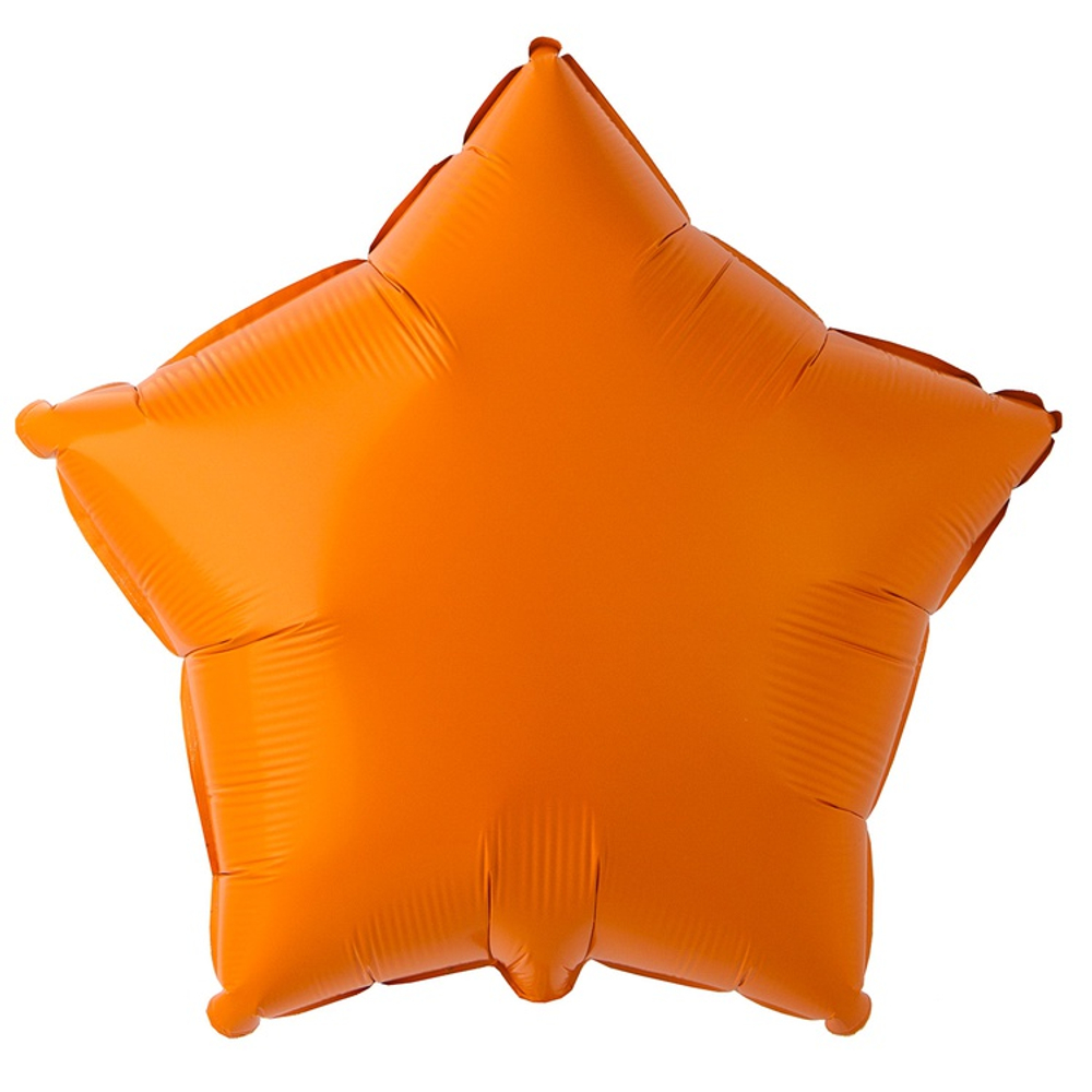 Шар фольгированный Звезда 46 см (Оранжевый)