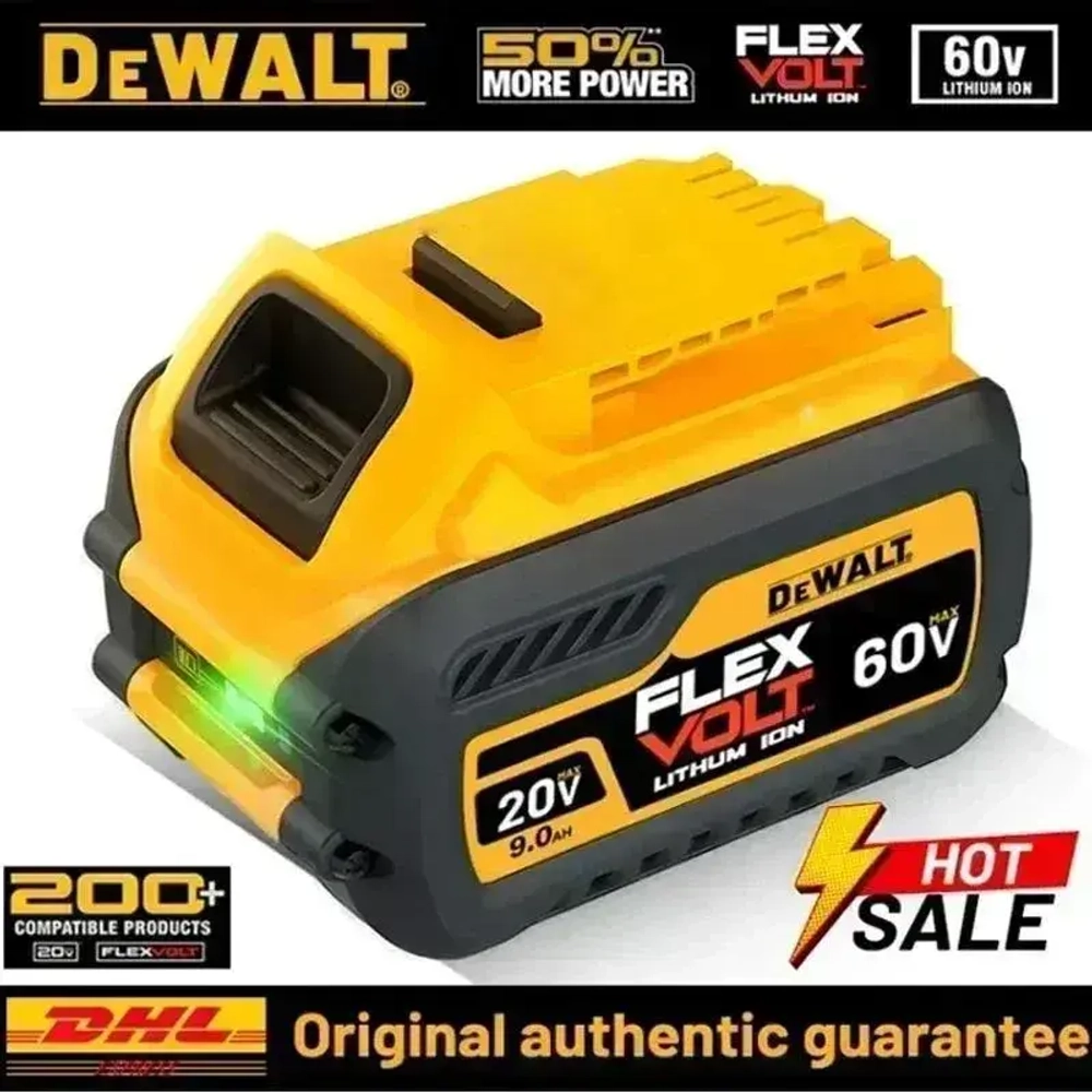 DEWALT DCB612 2024 год FLEXVOLT 20 В/60 В MAX Батарея Литиевая батарея с максимальным временем работы 12,0 Ач