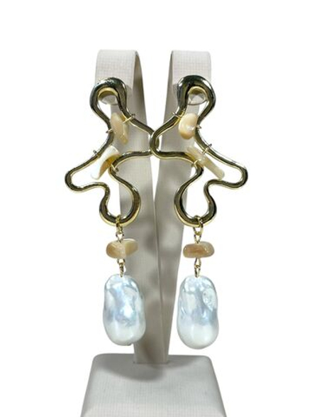 Серьги Морская история, Перламутр и Жемчуг