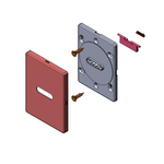 Накладка на сувальдный замок ESC.S-auto.RL/K.486 (ESC 486-S.auto RL) SSG сатинированное золото (1шт)