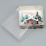 Коробочка для печенья и пряников, «С Новым годом!», домик, 12 х 12 х 3.5 см