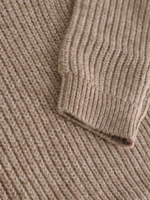 Поло на молнии с длинным рукавом вязаное для мальчика Next K84-146, Бежевый