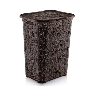 Корзина для белья Ажурная 50 лт коричневый