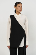 Жилет асимметричный миди