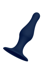 Синяя анальная пробка SILICONE PLUG LARGE - 15,6 см. (Цвет: синий)