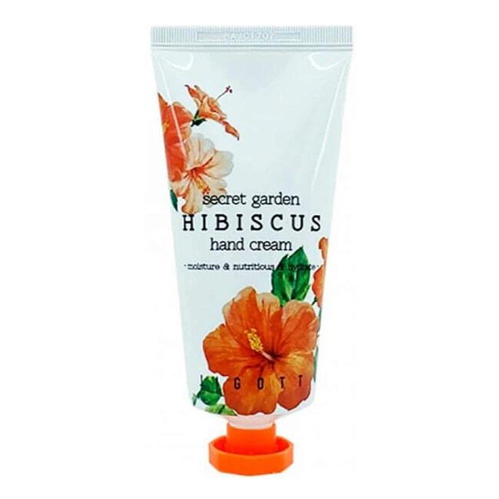 Крем для рук с экстрактом гибискуса Jigott Secret Garden Hibiscus Hand Cream