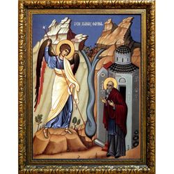 Чудо Архистратига Михаила в Хонех. Икона на холсте.