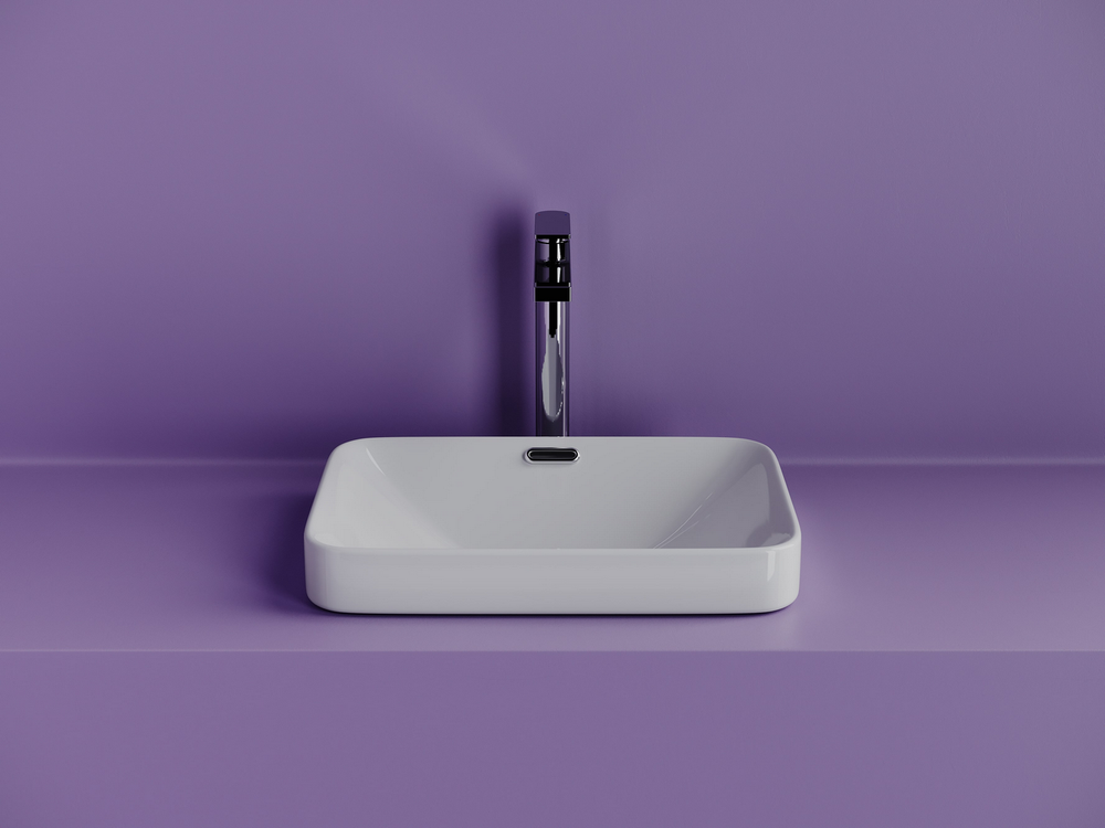 Раковина встраиваемая сверху CERAMICANOVA Element с отверстием слива - перелива прямоугольной формы 460x330x170 мм цвет белый арт. CN6078