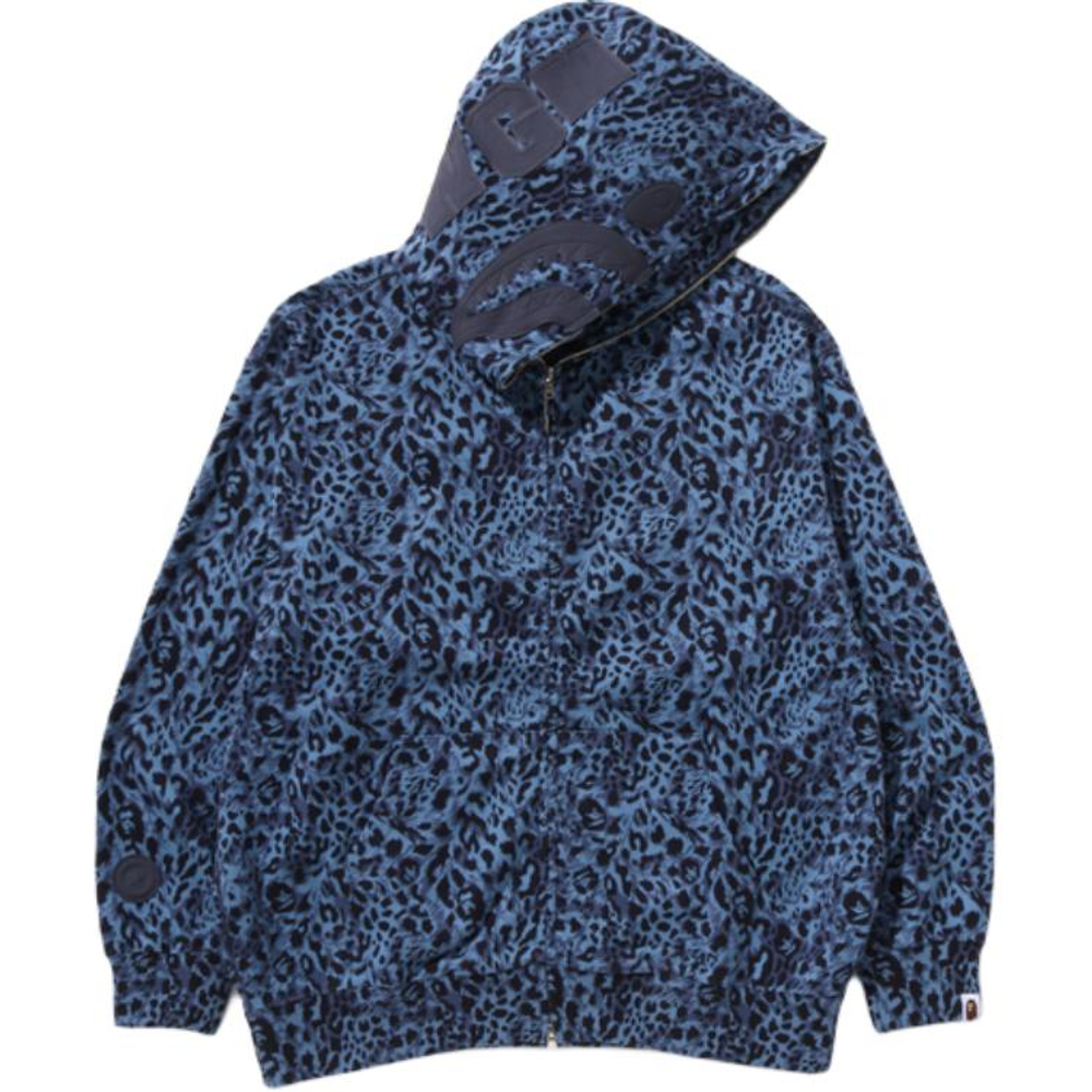 A Bathing Ape Bathing Ape Leopard Pattern Худи синий