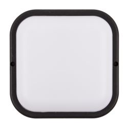 ULW-Q229 18W-4000K IP65 BLACK Светильник светодиодный влагозащищенный. Квадрат. Белый свет 4000K. 155×155×37мм. Корпус черный. ТМ Volpe