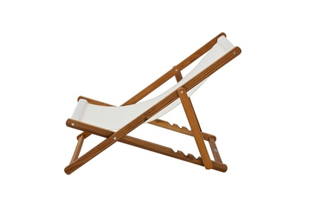 Кресло-шезлонг из акации Joygarden КАПРИ, Light Teak, ваниль