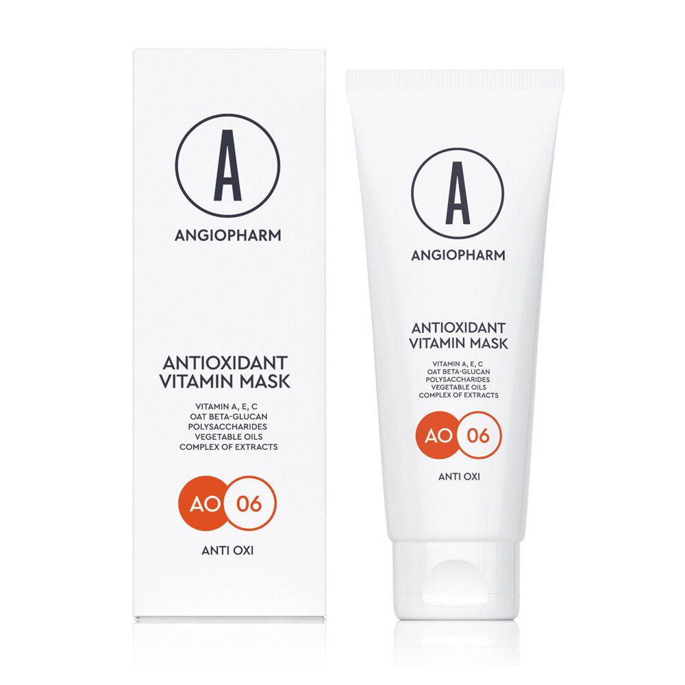 ANGIOPHARM Антиоксидантная маска с витаминами А В С, 75 мл ANGIOPHARM Антиоксидантная маска с витаминами А В С, 75 мл