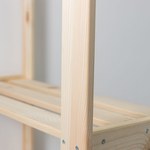 Стеллаж для рассады на подоконник деревянный 50 см, для игрушек и книг, в натуральной отделке