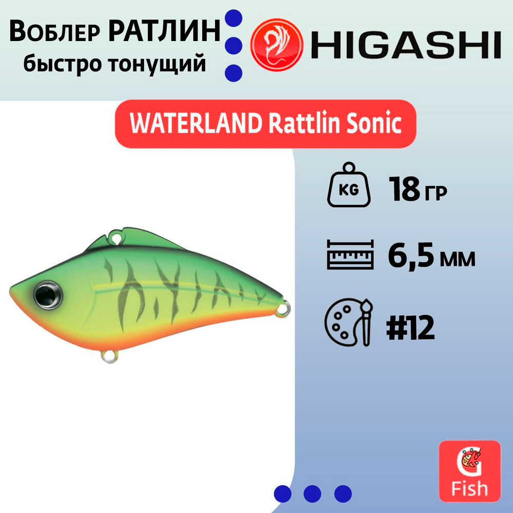 Раттлин WATERLAND Rattlin Sonic 18гр #6, 6,5см, Быстро тонущий (Fast sinking)
