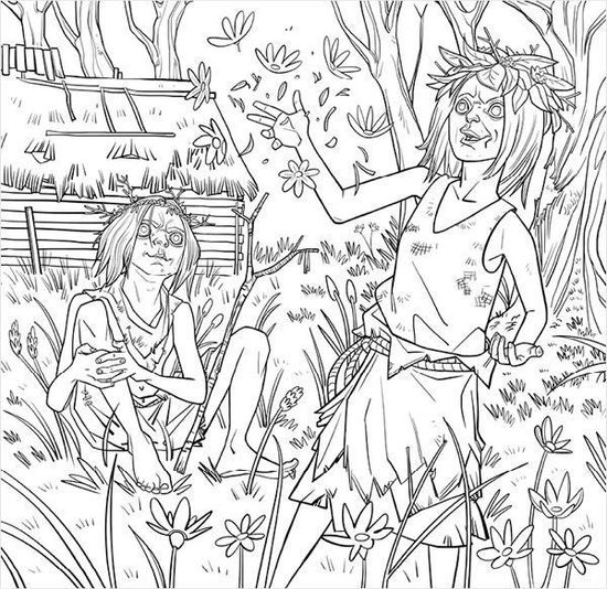 Ведьмак – Раскраска для взрослых