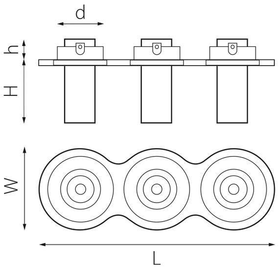 Комплект из светильника и рамки Lightstar Intero Tubo (217636+217262+217262+217262) i636262